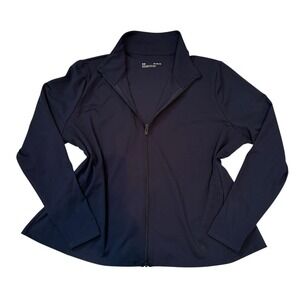 Under Armour Motion Jacket Womens Plus Size 2X Navy Blue Fitted Full Zip